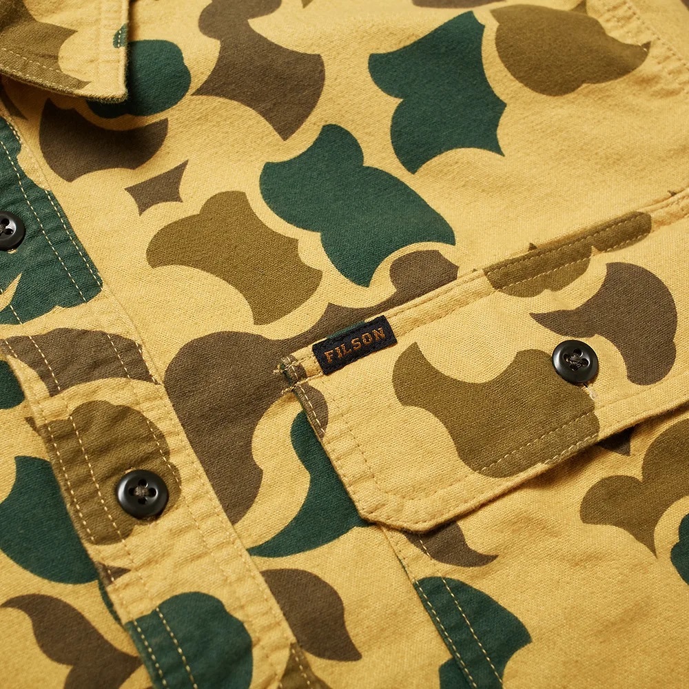 RARE Filson Field Flannel Shirt Light Shrub Camo